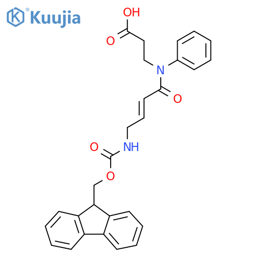 3-4-({(9H-fluoren-9-yl)methoxycarbonyl}amino)-N-phenylbut-2-enamidopropanoic acid structure