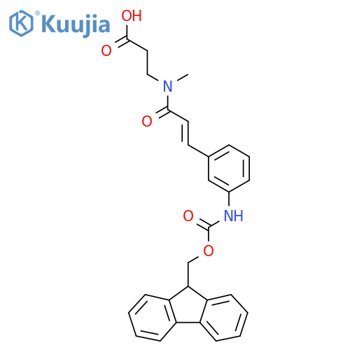 3-{3-3-({(9H-fluoren-9-yl)methoxycarbonyl}amino)phenyl-N-methylprop-2-enamido}propanoic acid structure
