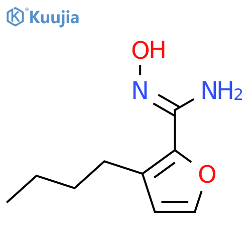 (Z)-3-butyl-N'-hydroxyfuran-2-carboximidamide structure