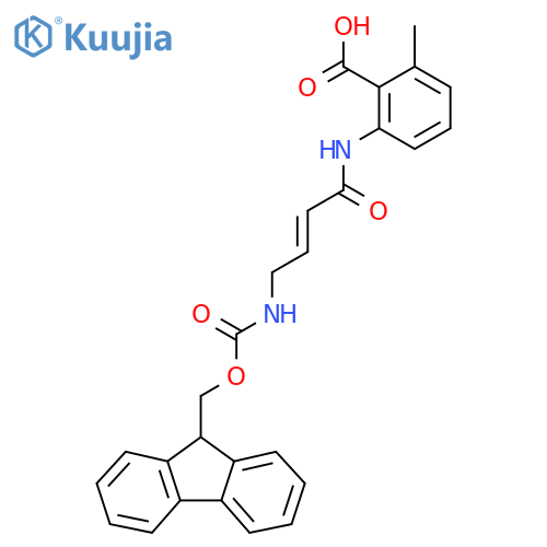 2-4-({(9H-fluoren-9-yl)methoxycarbonyl}amino)but-2-enamido-6-methylbenzoic acid structure
