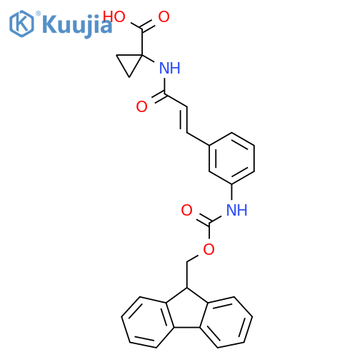 1-{3-3-({(9H-fluoren-9-yl)methoxycarbonyl}amino)phenylprop-2-enamido}cyclopropane-1-carboxylic acid structure