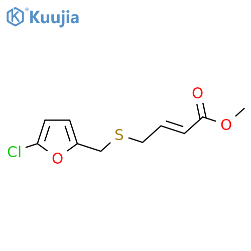 methyl 4-{(5-chlorofuran-2-yl)methylsulfanyl}but-2-enoate structure