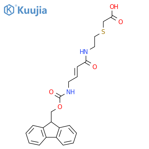 2-({2-4-({(9H-fluoren-9-yl)methoxycarbonyl}amino)but-2-enamidoethyl}sulfanyl)acetic acid structure
