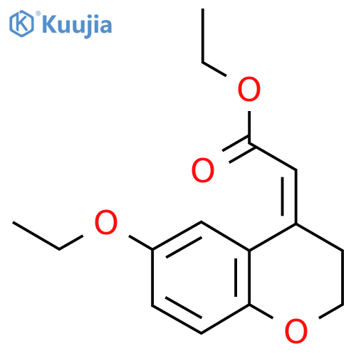ethyl 2-(4Z)-6-ethoxy-3,4-dihydro-2H-1-benzopyran-4-ylideneacetate structure