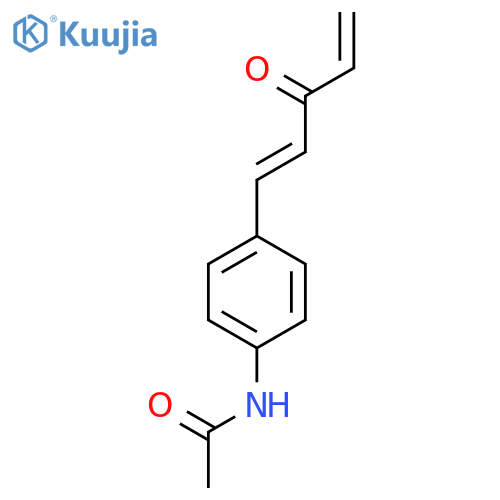 N-4-(3-oxopenta-1,4-dien-1-yl)phenylacetamide structure