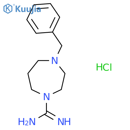 4-Benzyl-1,4-diazepane-1-carboximidamide hydrochloride structure