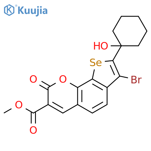 methyl 7-bromo-8-(1-hydroxycyclohexyl)-2-oxo-selenopheno[3,2-h]chromene-3-carboxylate structure