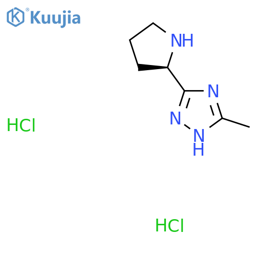 5-methyl-3-(2R)-pyrrolidin-2-yl-1H-1,2,4-triazole dihydrochloride structure