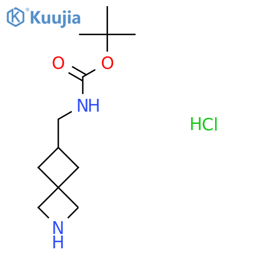 Tert-butyl N-({2-azaspiro[3.3]heptan-6-yl}methyl)carbamate hydrochloride structure