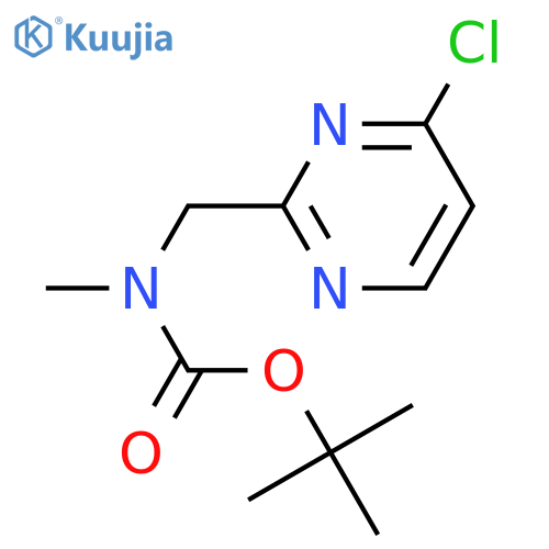 tert-butyl N-[(4-chloropyrimidin-2-yl)methyl]-N-methyl-carbamate structure
