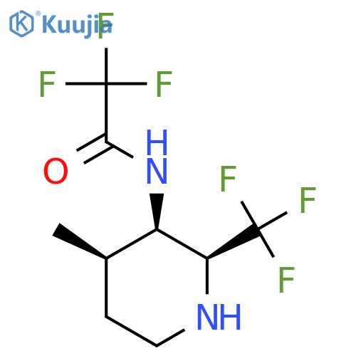 rac-2,2,2-trifluoro-N-[(2R,3S,4S)-4-methyl-2-(trifluoromethyl)piperidin-3-yl]acetamide structure