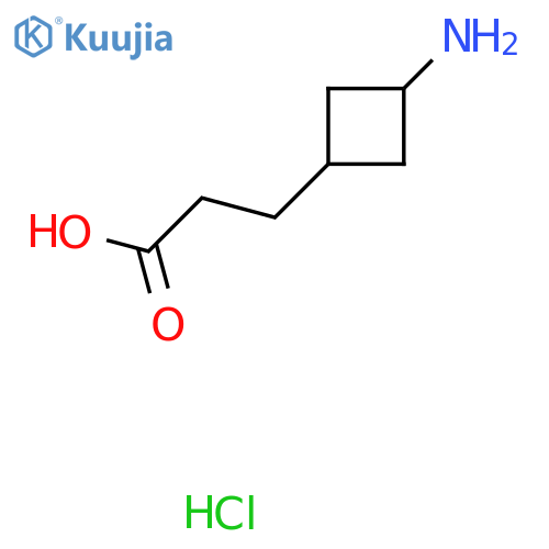 3-(3-aminocyclobutyl)propanoic acid hydrochloride structure