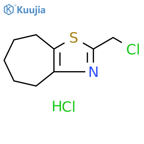 2-(chloromethyl)-4H,5H,6H,7H,8H-cycloheptad1,3thiazole hydrochloride structure