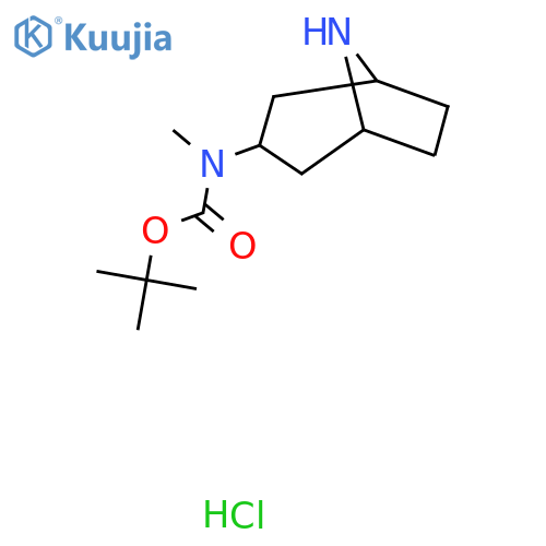 tert-butyl N-{8-azabicyclo3.2.1octan-3-yl}-N-methylcarbamate hydrochloride structure