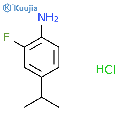 2-fluoro-4-(propan-2-yl)aniline hydrochloride structure