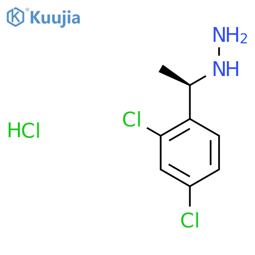 [(1R)-1-(2,4-dichlorophenyl)ethyl]hydrazine;hydrochloride structure