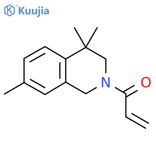 1-(4,4,7-trimethyl-1,2,3,4-tetrahydroisoquinolin-2-yl)prop-2-en-1-one structure