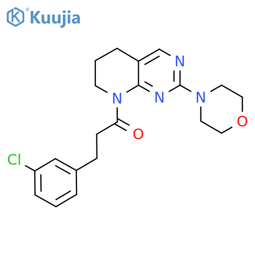 3-(3-chlorophenyl)-1-[2-(morpholin-4-yl)-5H,6H,7H,8H-pyrido[2,3-d]pyrimidin-8-yl]propan-1-one structure
