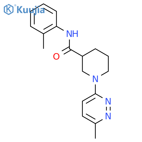 N-(2-methylphenyl)-1-(6-methylpyridazin-3-yl)piperidine-3-carboxamide structure