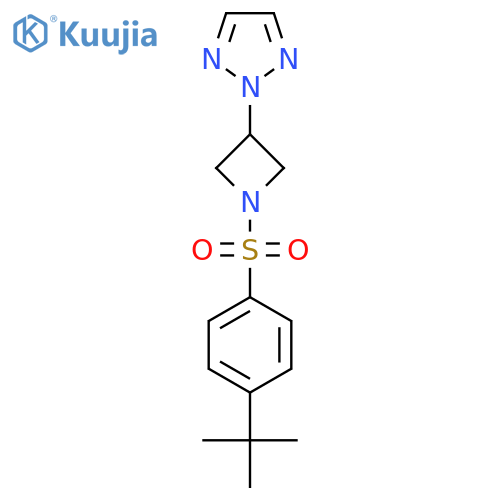 2-[1-(4-tert-butylbenzenesulfonyl)azetidin-3-yl]-2H-1,2,3-triazole structure