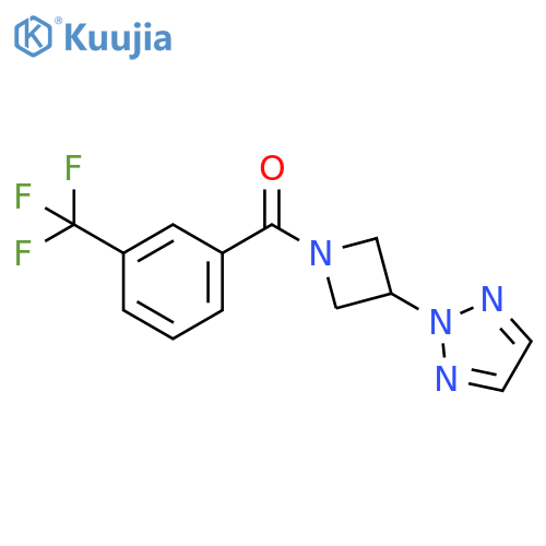 2-{1-[3-(trifluoromethyl)benzoyl]azetidin-3-yl}-2H-1,2,3-triazole structure