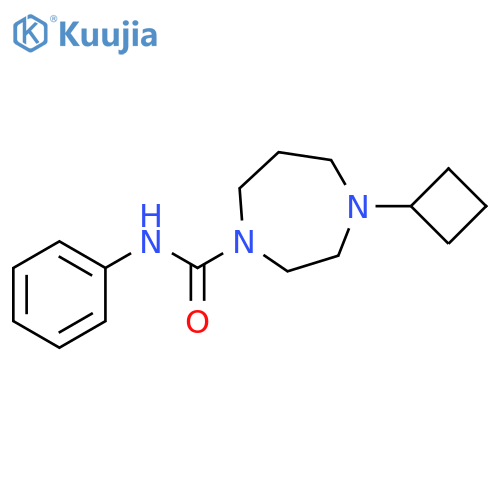 4-cyclobutyl-N-phenyl-1,4-diazepane-1-carboxamide structure