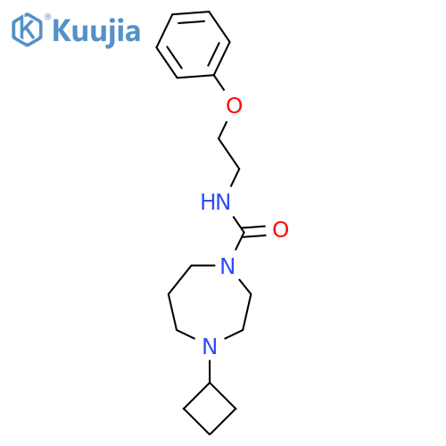 4-cyclobutyl-N-(2-phenoxyethyl)-1,4-diazepane-1-carboxamide structure