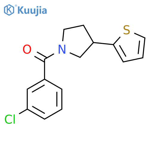 1-(3-chlorobenzoyl)-3-(thiophen-2-yl)pyrrolidine structure