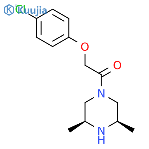 Piperazine, 1-[(4-chlorophenoxy)acetyl]-3,5-dimethyl-, (3R,5S)-rel- structure