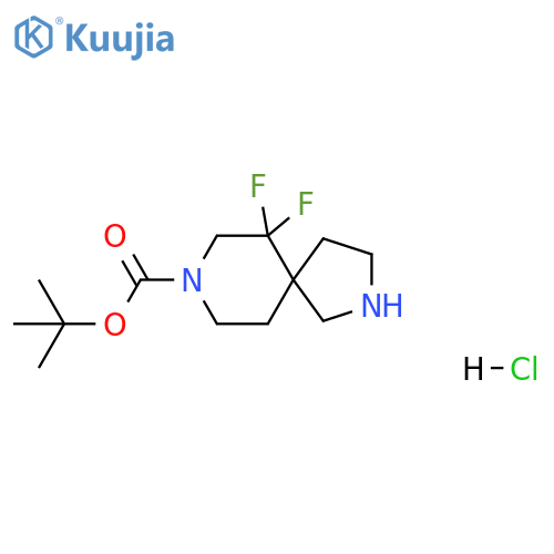 tert-butyl 6,6-difluoro-2,8-diazaspiro[4.5]decane-8-carboxylate hydrochloride structure