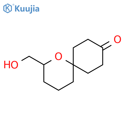 2-(hydroxymethyl)-1-oxaspiro[5.5]undecan-9-one structure