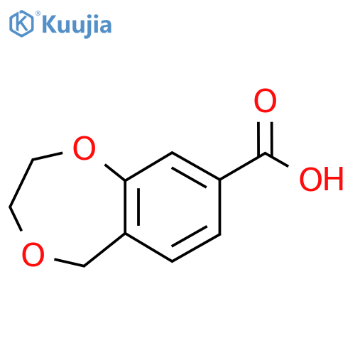 2,3-Dihydro-5H-benzo[E][1,4]dioxepine-8-carboxylic acid structure