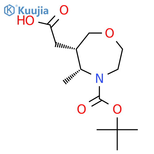 TRANS-2-(4-(TERT-BUTOXYCARBONYL)-5-METHYL-1,4-OXAZEPAN-6-YL)ACETIC ACID structure