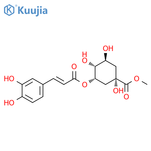 Cyclohexanecarboxylic acid, 3-[[(2E)-3-(3,4-dihydroxyphenyl)-1-oxo-2-propen-1-yl]oxy]-1,4,5-trihydroxy-, methyl ester, (1S,3S,4R,5S)- structure
