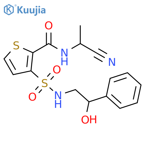 N-(1-Cyanoethyl)-3-[[(2-hydroxy-2-phenylethyl)amino]sulfonyl]-2-thiophenecarboxamide structure