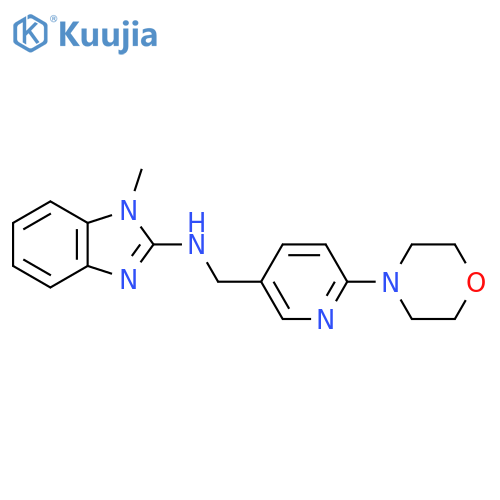 1-methyl-N-{[6-(morpholin-4-yl)pyridin-3-yl]methyl}-1H-1,3-benzodiazol-2-amine structure