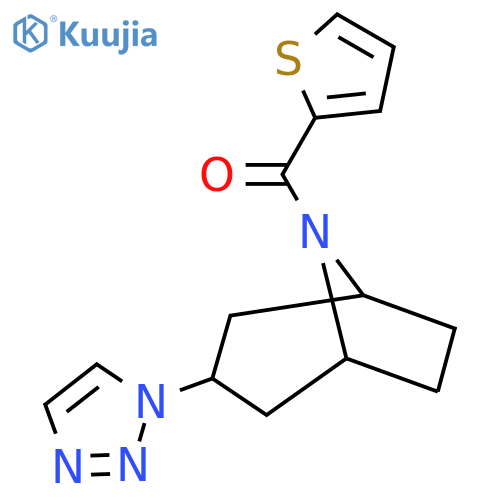 8-(thiophene-2-carbonyl)-3-(1H-1,2,3-triazol-1-yl)-8-azabicyclo[3.2.1]octane structure