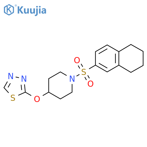 1-(5,6,7,8-tetrahydronaphthalene-2-sulfonyl)-4-(1,3,4-thiadiazol-2-yloxy)piperidine structure