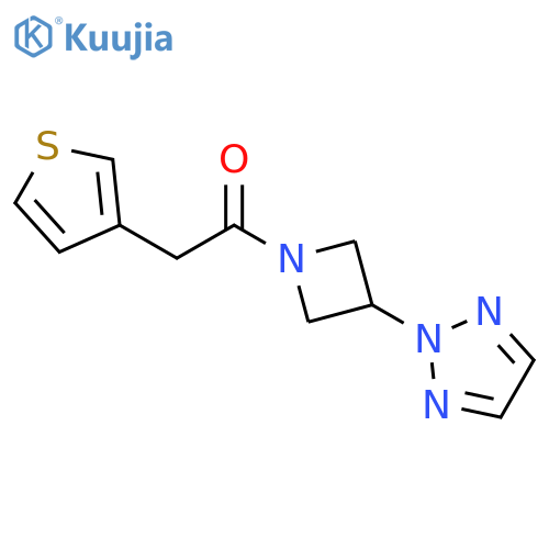 2-(thiophen-3-yl)-1-[3-(2H-1,2,3-triazol-2-yl)azetidin-1-yl]ethan-1-one structure