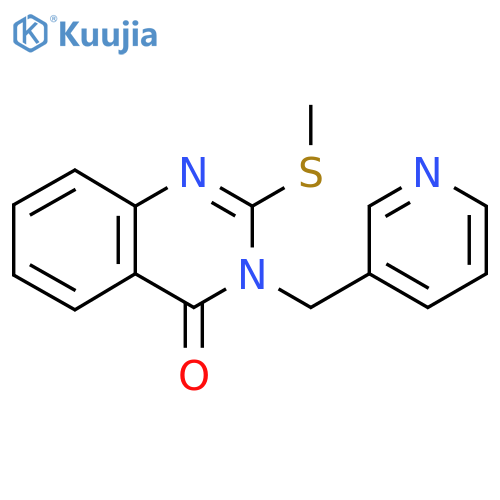 2-(methylsulfanyl)-3-[(pyridin-3-yl)methyl]-3,4-dihydroquinazolin-4-one structure