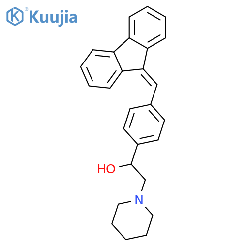 1-Piperidineethanol, a-[4-(9H-fluoren-9-ylidenemethyl)phenyl]- structure