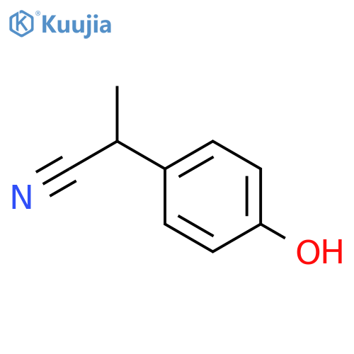 2-(4-hydroxyphenyl)propanenitrile structure