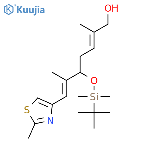 (-)-(2Z,5S,6E)-5-{tert-Butyl(dimethyl)silyloxy}-2,6-dimethyl-7-(2-methyl-1,3-thiazol-4-yl)hepta-2,6-dien-1-ol structure