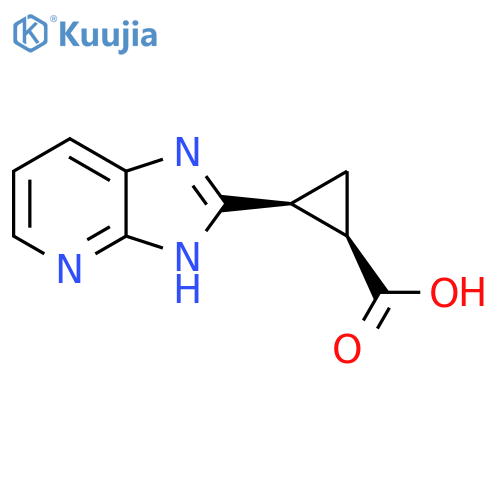 rac-(1R,2S)-2-{3H-imidazo4,5-bpyridin-2-yl}cyclopropane-1-carboxylic acid, cis structure