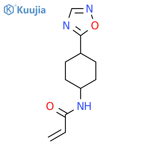 N-[4-(1,2,4-oxadiazol-5-yl)cyclohexyl]prop-2-enamide structure