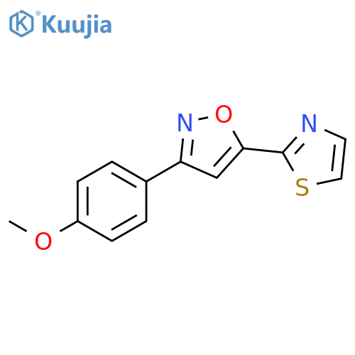 3-(4-methoxyphenyl)-5-(1,3-thiazol-2-yl)-1,2-oxazole structure