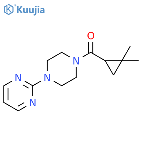 2-[4-(2,2-dimethylcyclopropanecarbonyl)piperazin-1-yl]pyrimidine structure