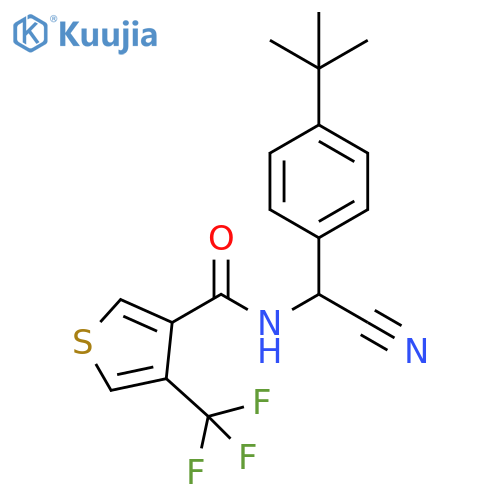 N-[Cyano[4-(1,1-dimethylethyl)phenyl]methyl]-4-(trifluoromethyl)-3-thiophenecarboxamide structure