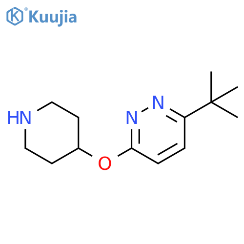 3-tert-butyl-6-(piperidin-4-yloxy)pyridazine structure