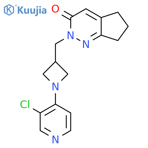 2-{1-(3-chloropyridin-4-yl)azetidin-3-ylmethyl}-2H,3H,5H,6H,7H-cyclopentacpyridazin-3-one structure